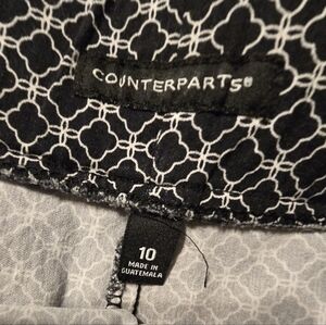 Counterparts Black and White Patterned Top